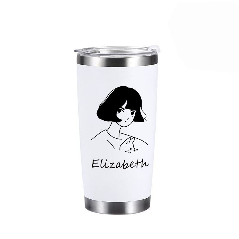 Coffee Equipment Names - Personalisierte Kaffeetassen, Stilvolle Edelstahlbecher mit Anpassbaren