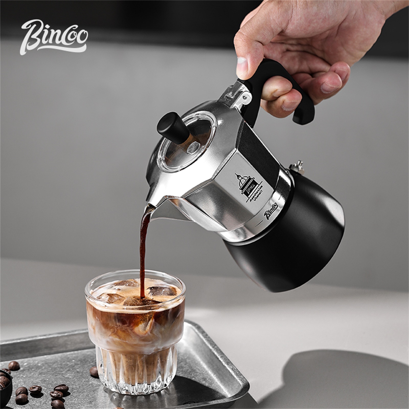 Coffee Equipment Wholesale - BINCOO Doppelventil-Moka-Topf, Espresso-Extraktionskaffeemaschine, tragbare Heimmaschine, Mokka-Topf,