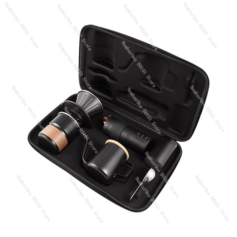 Coffee Equipment Gift Set - Tragbares Handfilter-Kaffeebrühset für Outdoor-Camping, Komplettes Manuelles