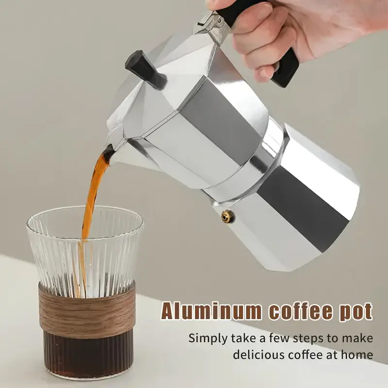 Coffee Equipment Wholesale - Klassischer Aluminium-Moka-Kocher 50-300ML Haushalts-Espressomaschine für Herdplatten,
