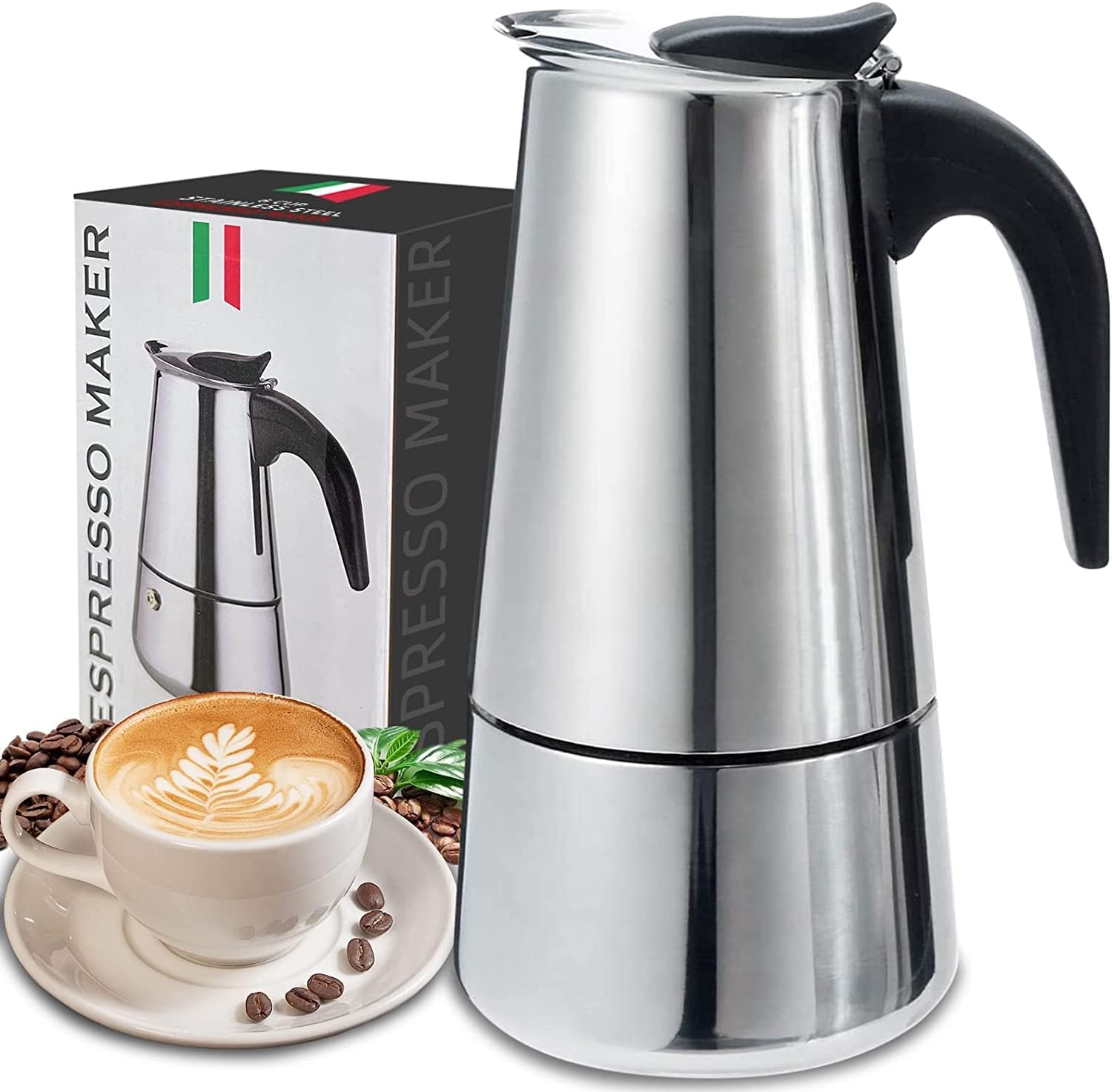 Coffee Equipment Wholesale - 4/6/9 Tassen Moka Pot Caffe Maschine
