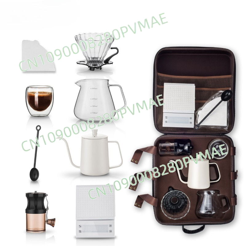 Coffee Equipment Gift Set - Handgebrühtes Kaffee-Set für Outdoor-Camping, Kaffeeausrüstung, komplettes