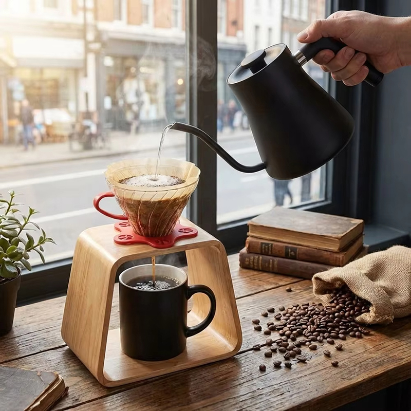 Massivholz-Übergießständer für – Coffee Equipment Holder Bewertung und Preis