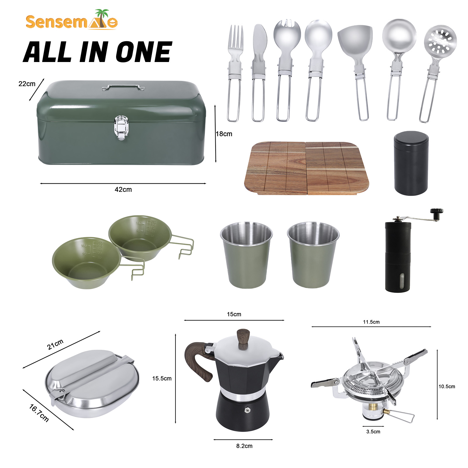 Glamping Camping Kochgeschirr- – Coffee Equipment Gift Set Bewertung und Preis